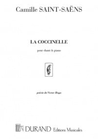 Saint-Sans: La Coccinelle (Poesie de Victor Hugo) published by Durand